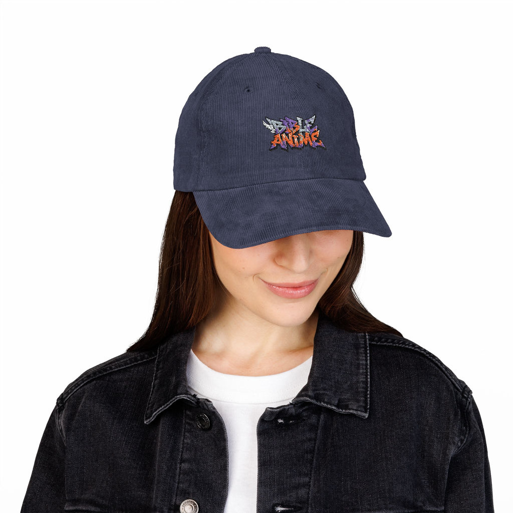 Embroidered Corduroy Cap