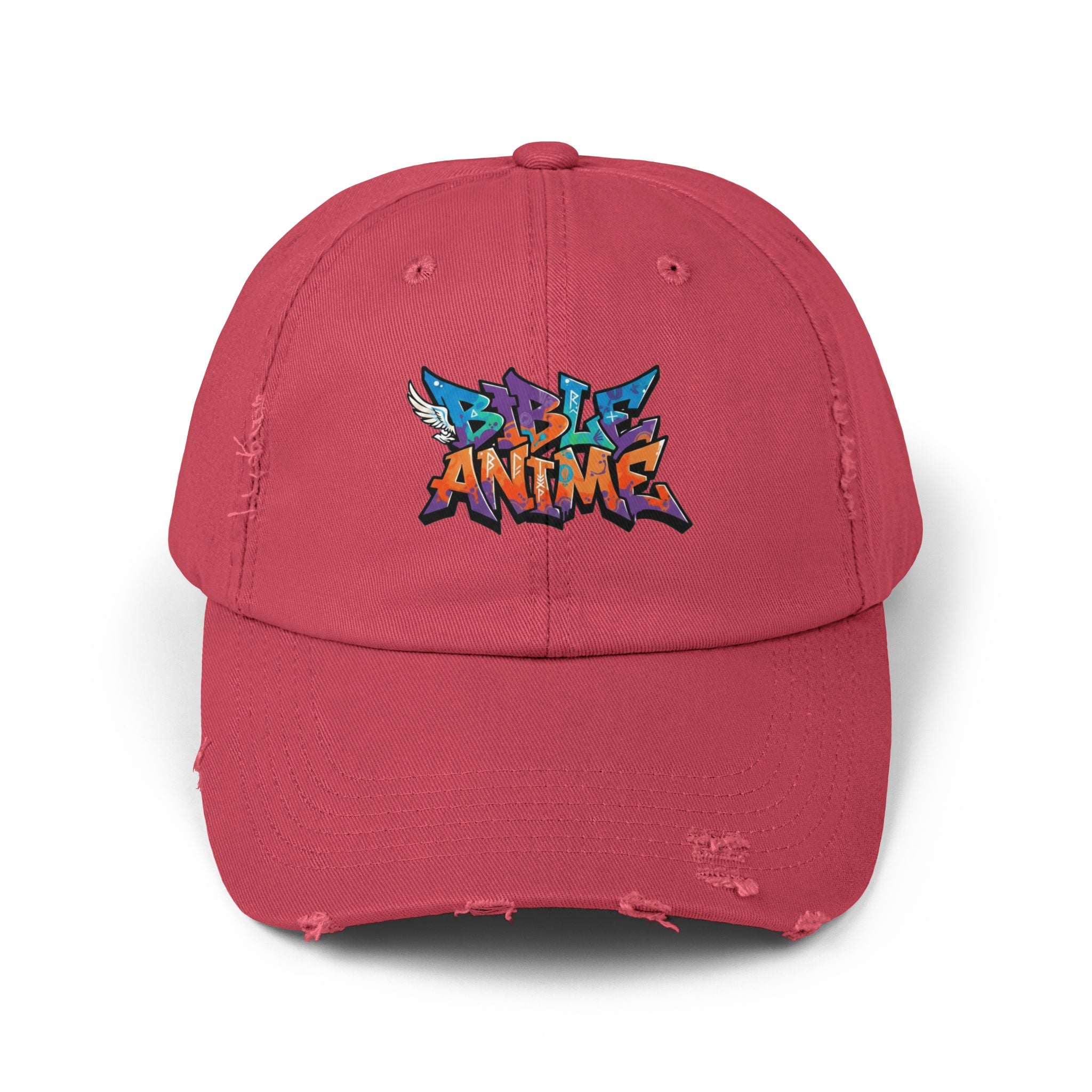 Bible Anime Unisex Distressed Cotton Cap