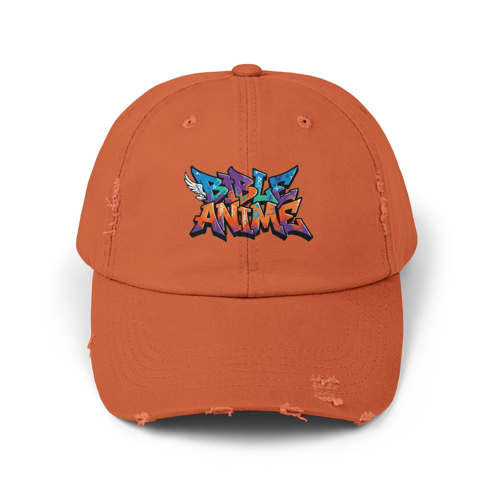 Bible Anime Unisex Distressed Cotton Cap