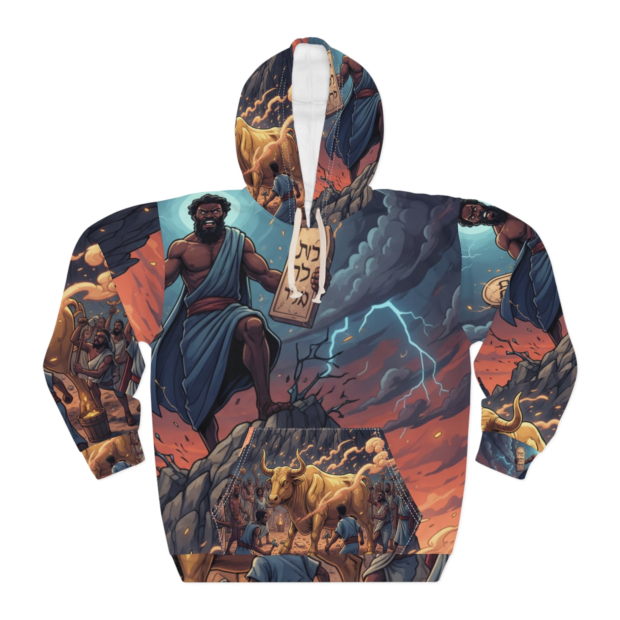 Mose Ten Commandments All-Over Print Hoodie