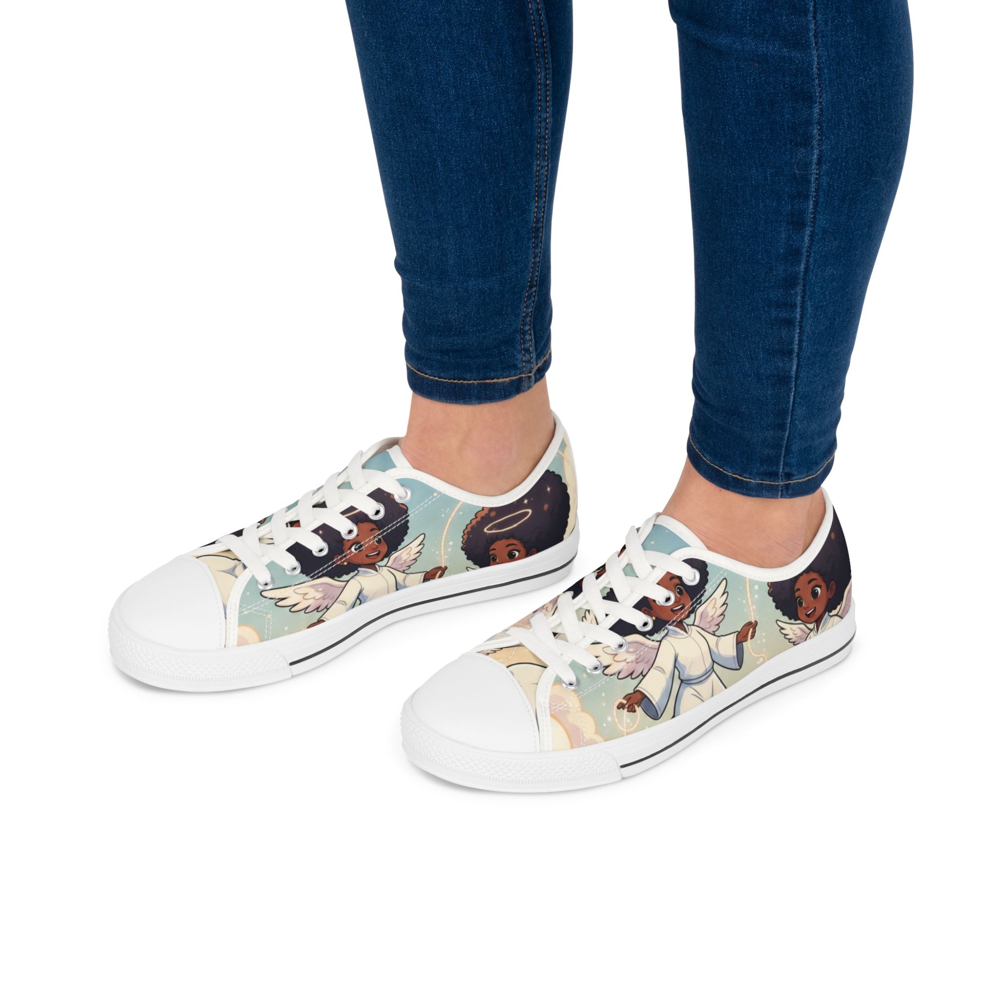 Angel Afro Girls Low Top Sneakers