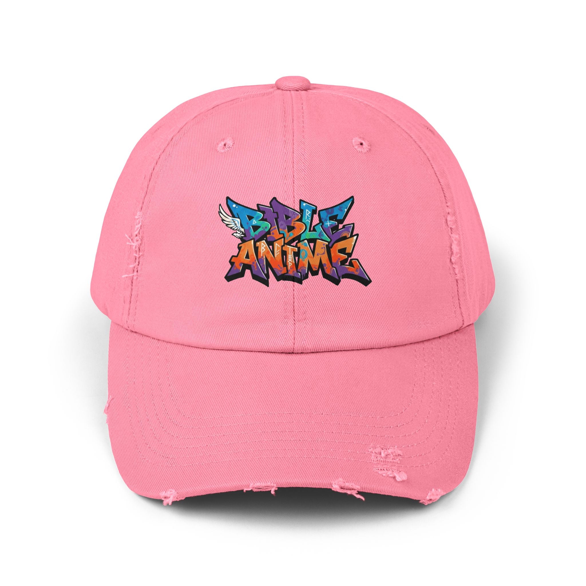 Bible Anime Unisex Distressed Cotton Cap