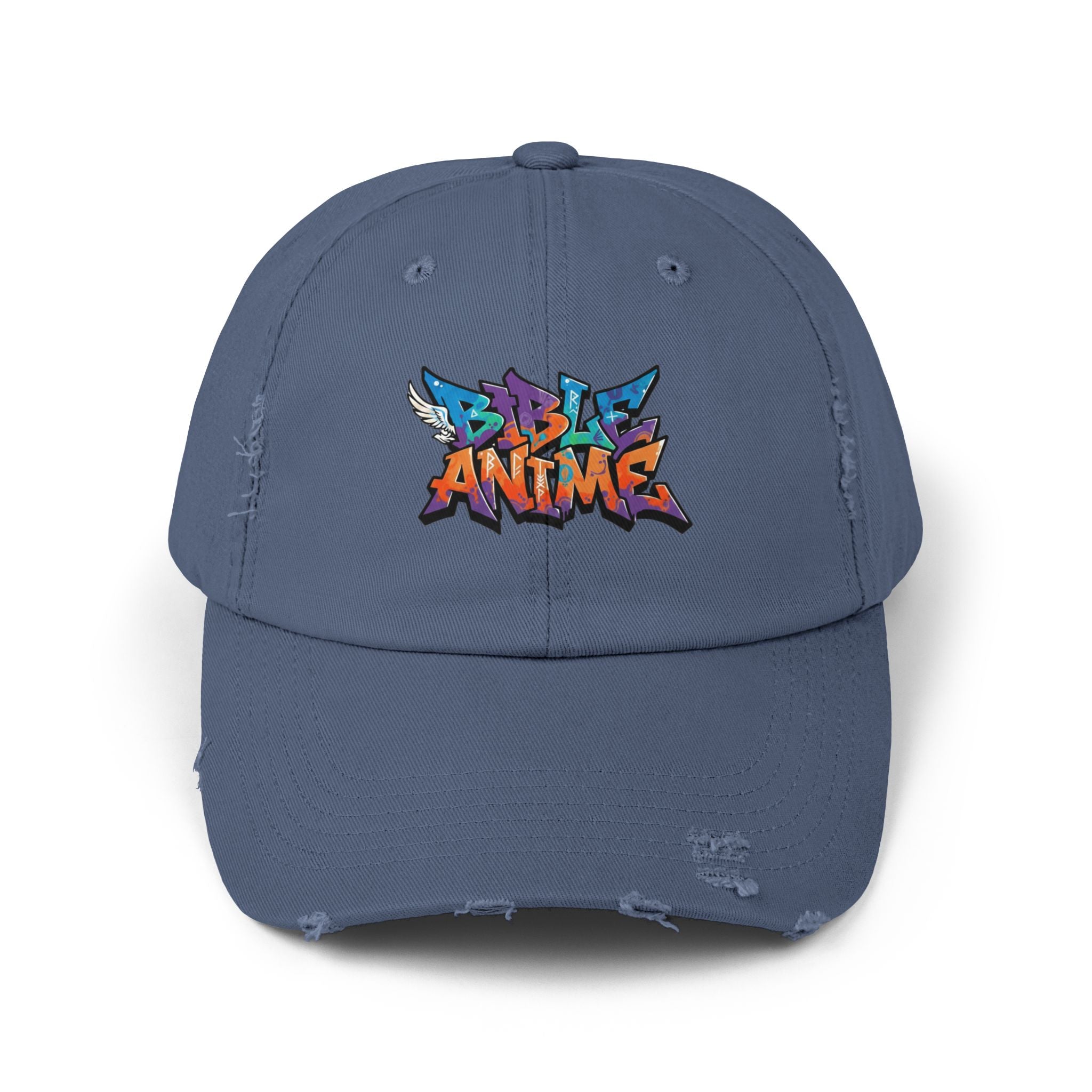 Bible Anime Unisex Distressed Cotton Cap