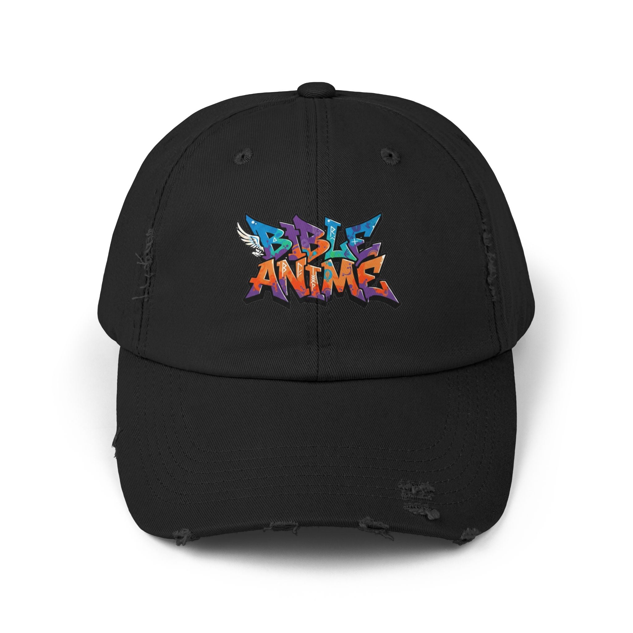 Bible Anime Unisex Distressed Cotton Cap