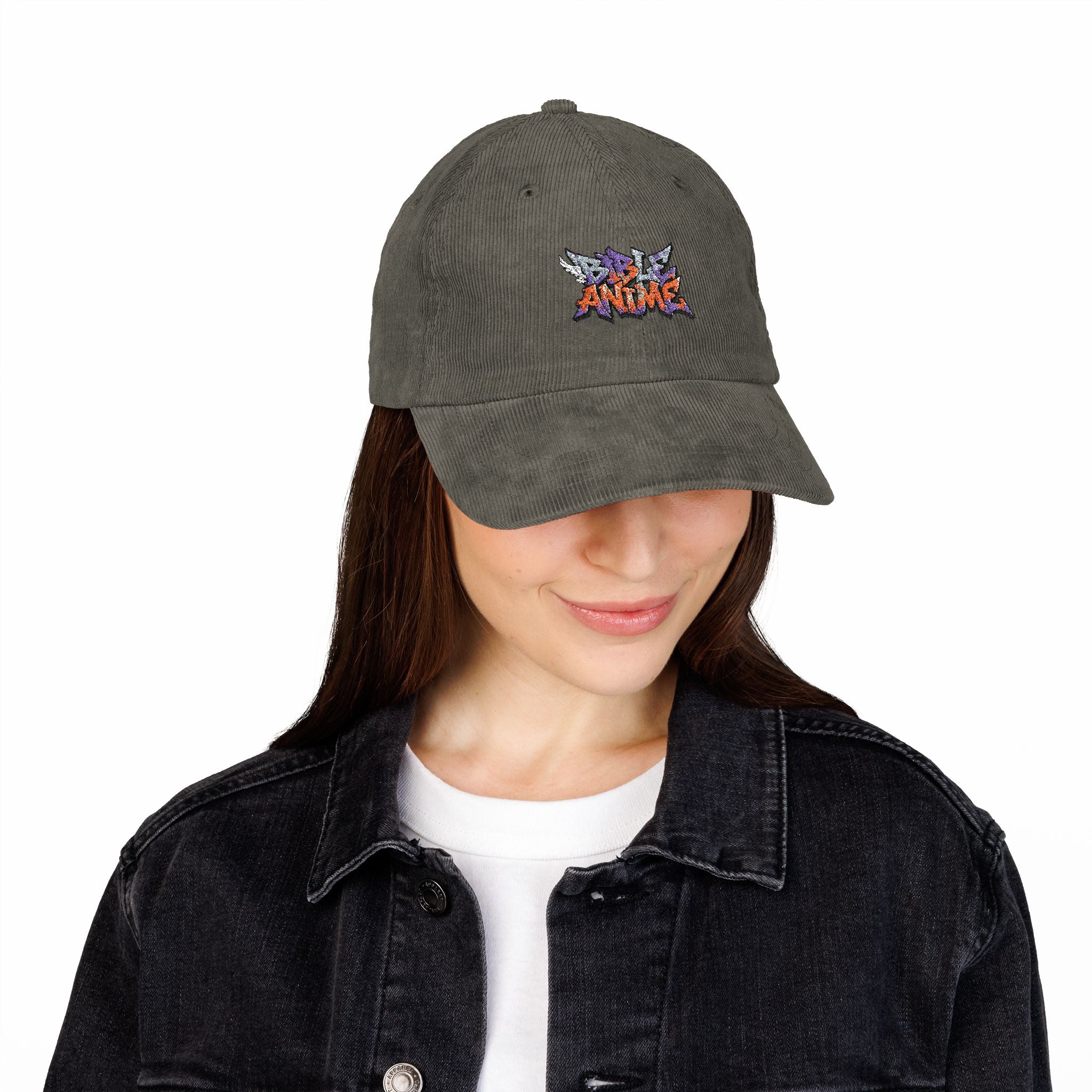 Embroidered Corduroy Cap