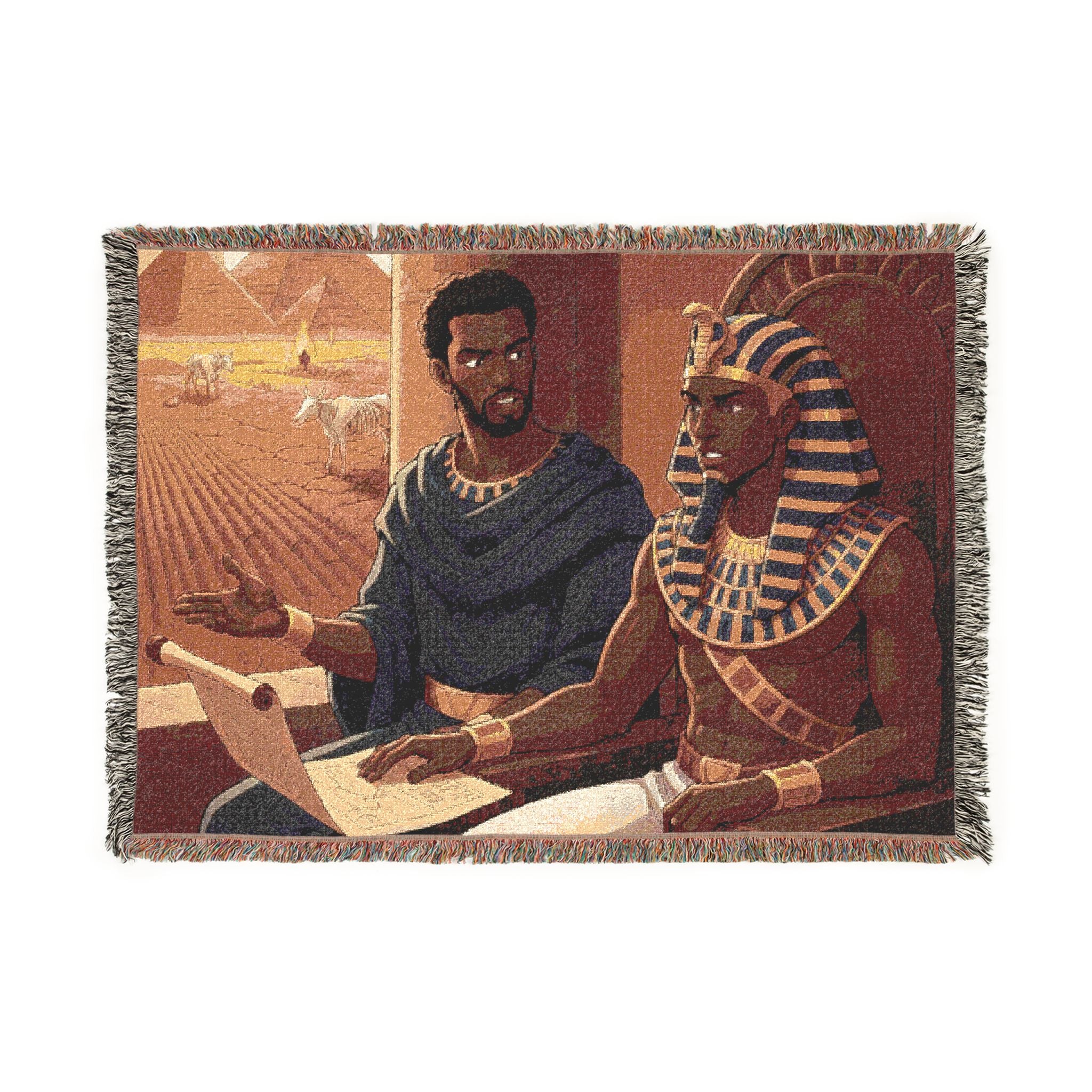 Joseph & Pharaoh Throw Blanket