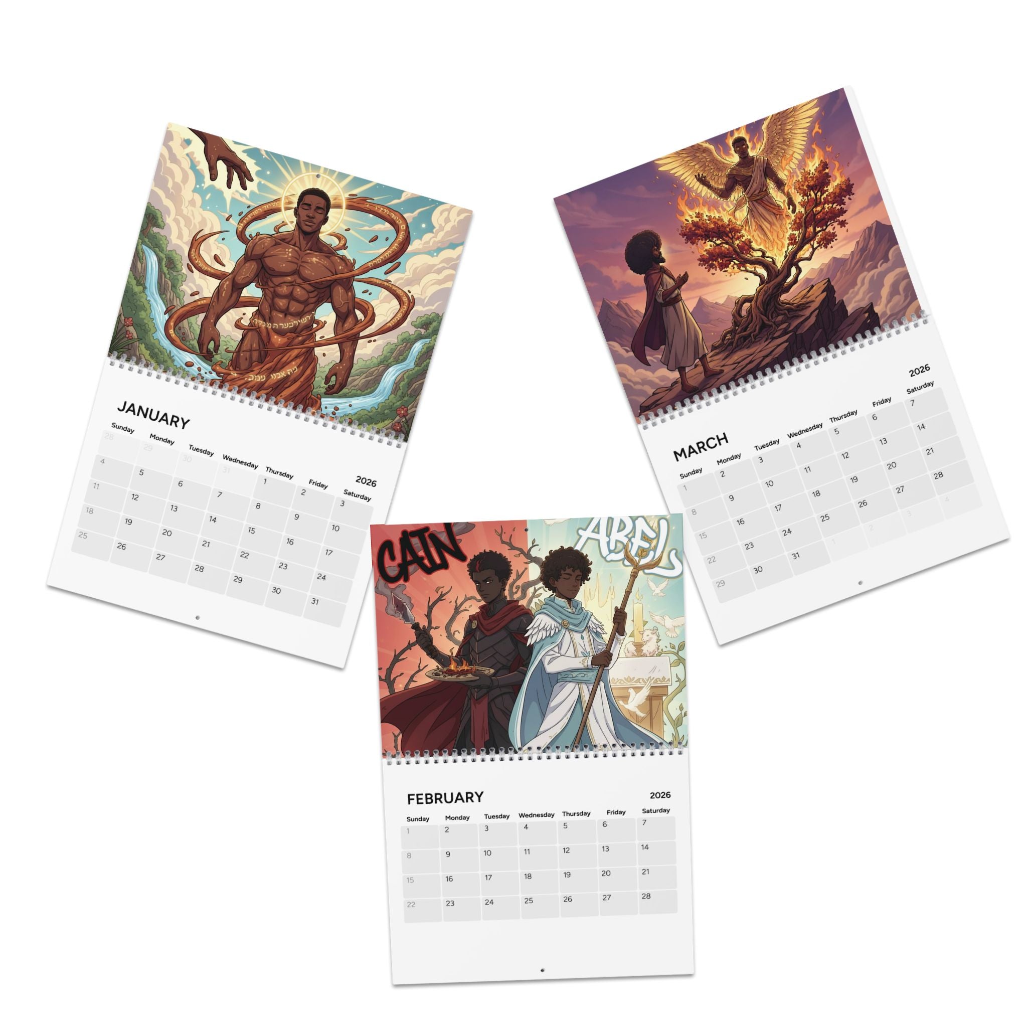2026 Bible Anime Wall Calendar