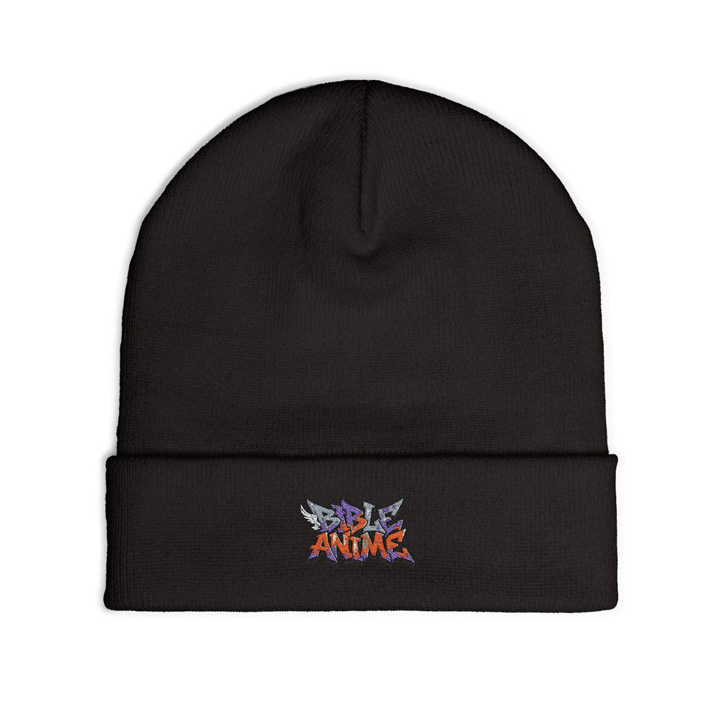 Embroidered 'Anime' Graffiti Knit Beanie